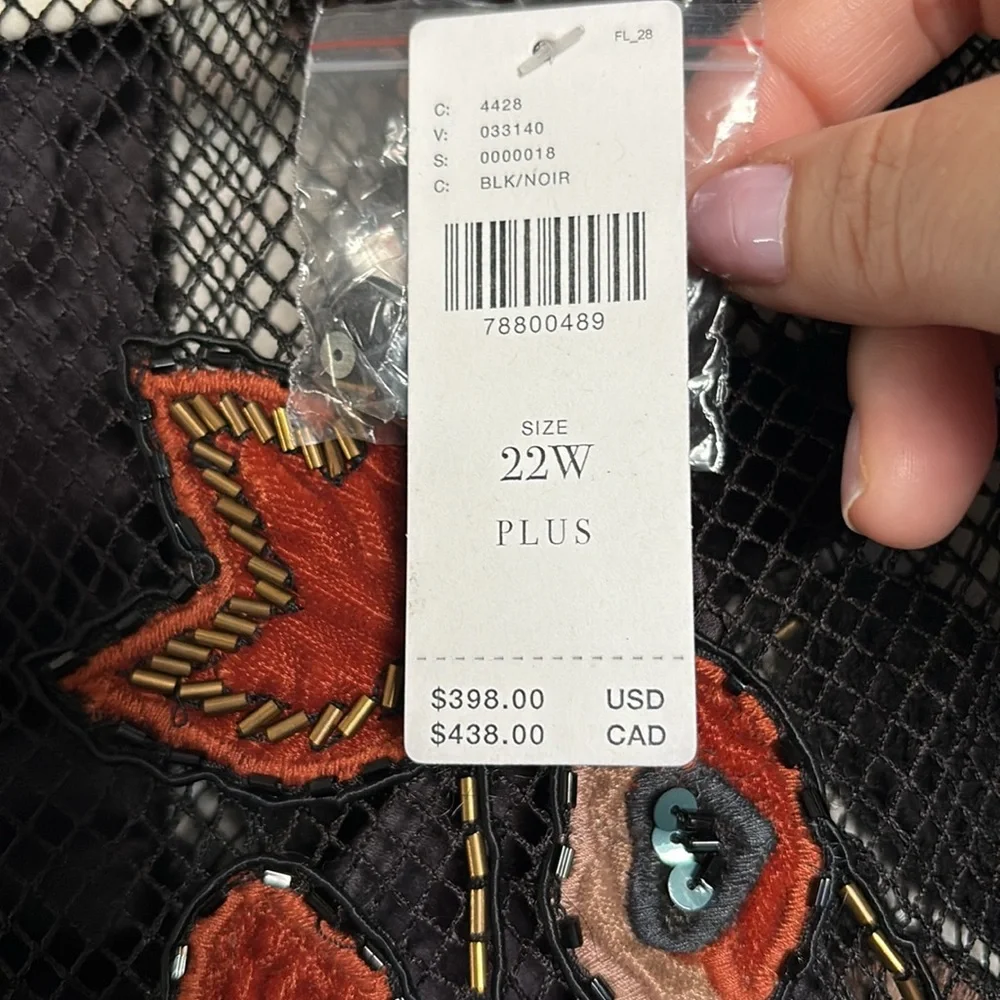 Anthropologie Not So Serious by Pallavi Mohan Midnight Garden Maxi Dress - Picture 13 of 14